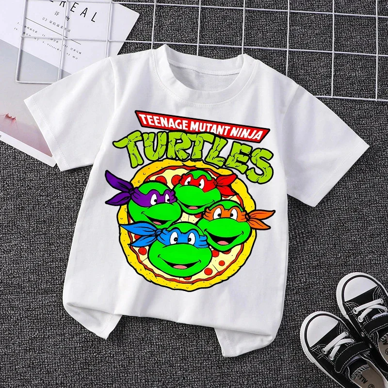 Nickelodeon Children's "Teenage Mutant Ninja Turtles" Cartoon Print T-Shirt - Spring/Summer Pure Cotton Soft and Comfortable Top - view 5