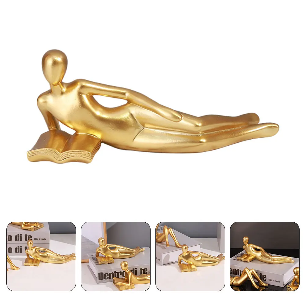 

Resin Abstract Reader Statue Elegant Sculpture Minimalist Home Decoration Living Room Office Decor Book Shelf Decor