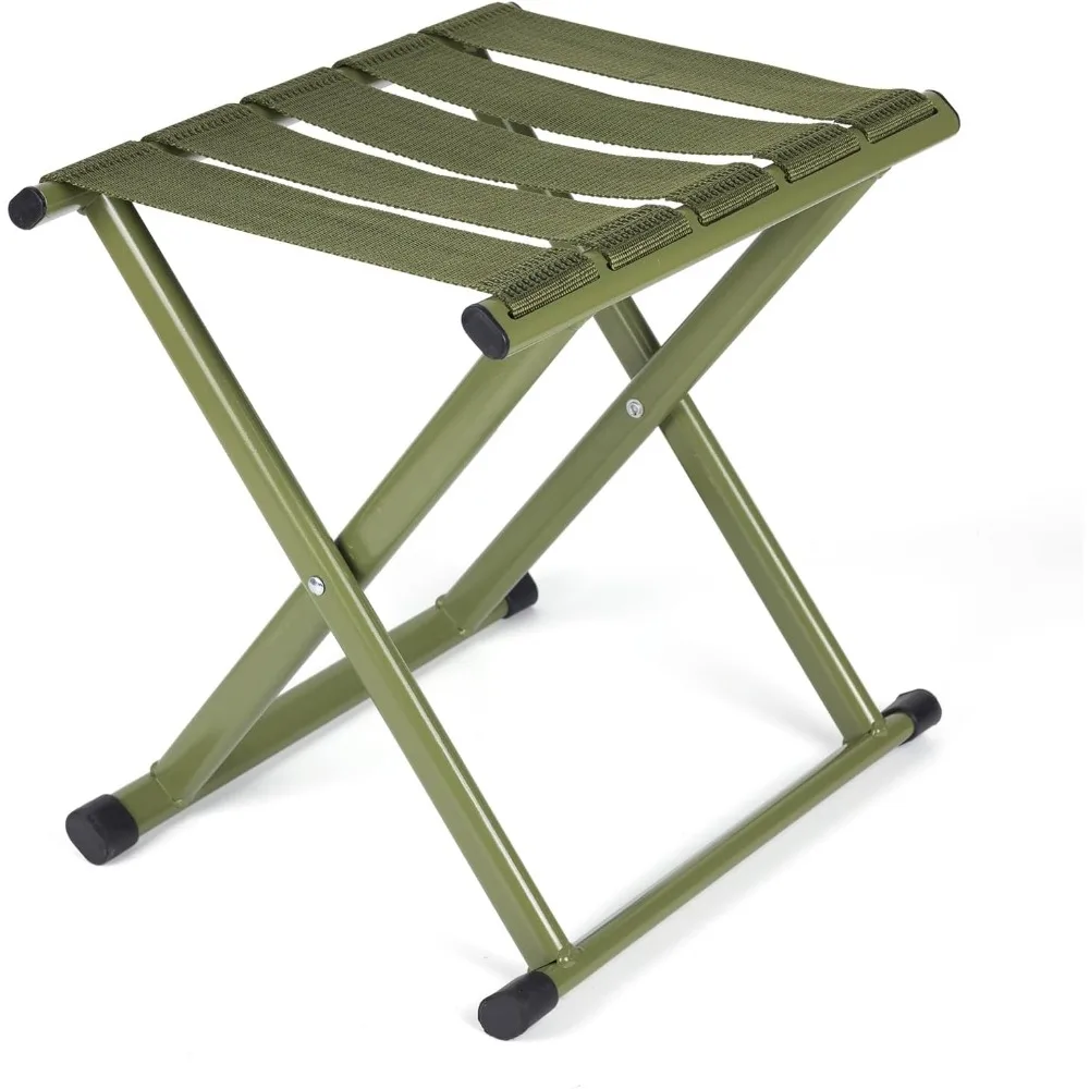 

Folding Stool Heavy Duty Camping Stool Outdoor Portable Chair, 440lbs Heavy Duty Portable Folding Stool, Suitable for Camping, O