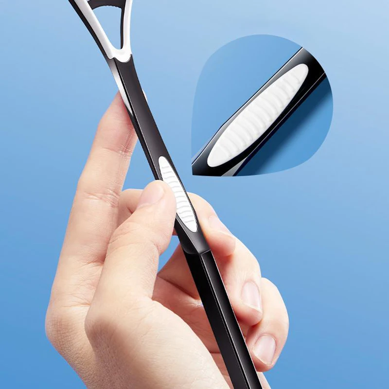1Pc Dual Uses Tongue Scraper Cleaners Reusable Oral Health Cleaning Brush Hygiene Care Toothbrush Mouth Fresh Breath Scraping.
