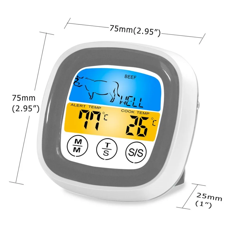 Digital Kitchen Thermometer Oven Temperature Heat Meter Kitchen Stainless Meat Termometrs Sensor Probe for Cookware BBQ Grill