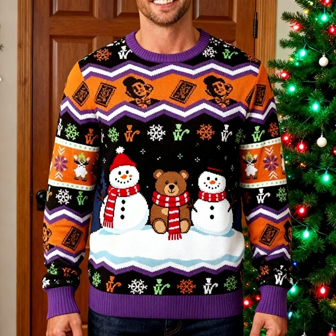 

Fashion Christmas Sweatshirt 3D Print Ugly Sweater for Men Trendy Streetwear Long Sleeve Holiday Sweatshirts Oversized Pullovers