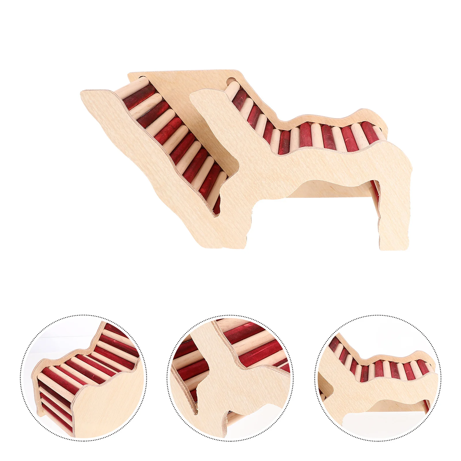 

Wooden Hamster Hiding Place Small Pet With Ladder Bite-Resistant Nest For Hamster Chinchilla Mouse Playground