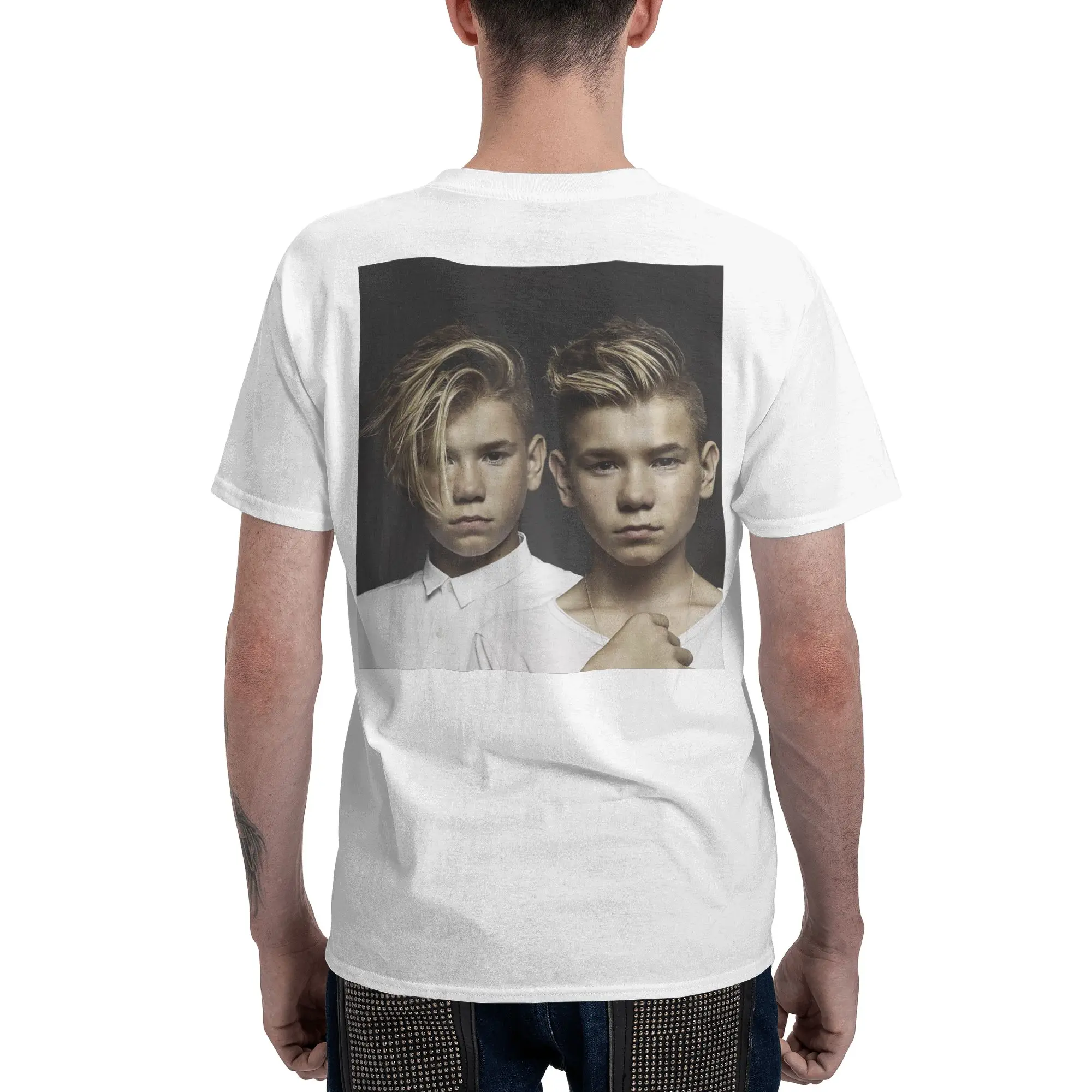 100% Cotton Marcus And Martinus Sweden Norway Eurovision T-Shirt Men's Double Sided T Shirt Men Crew Neck Summer Shirts Tops