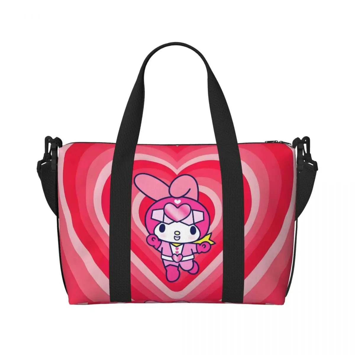 

Custom Sanrio My Melody Anime Groceries Tote Shopping Bags Women Big Capacity Cartoon Cute Beach Gym Travel Bags
