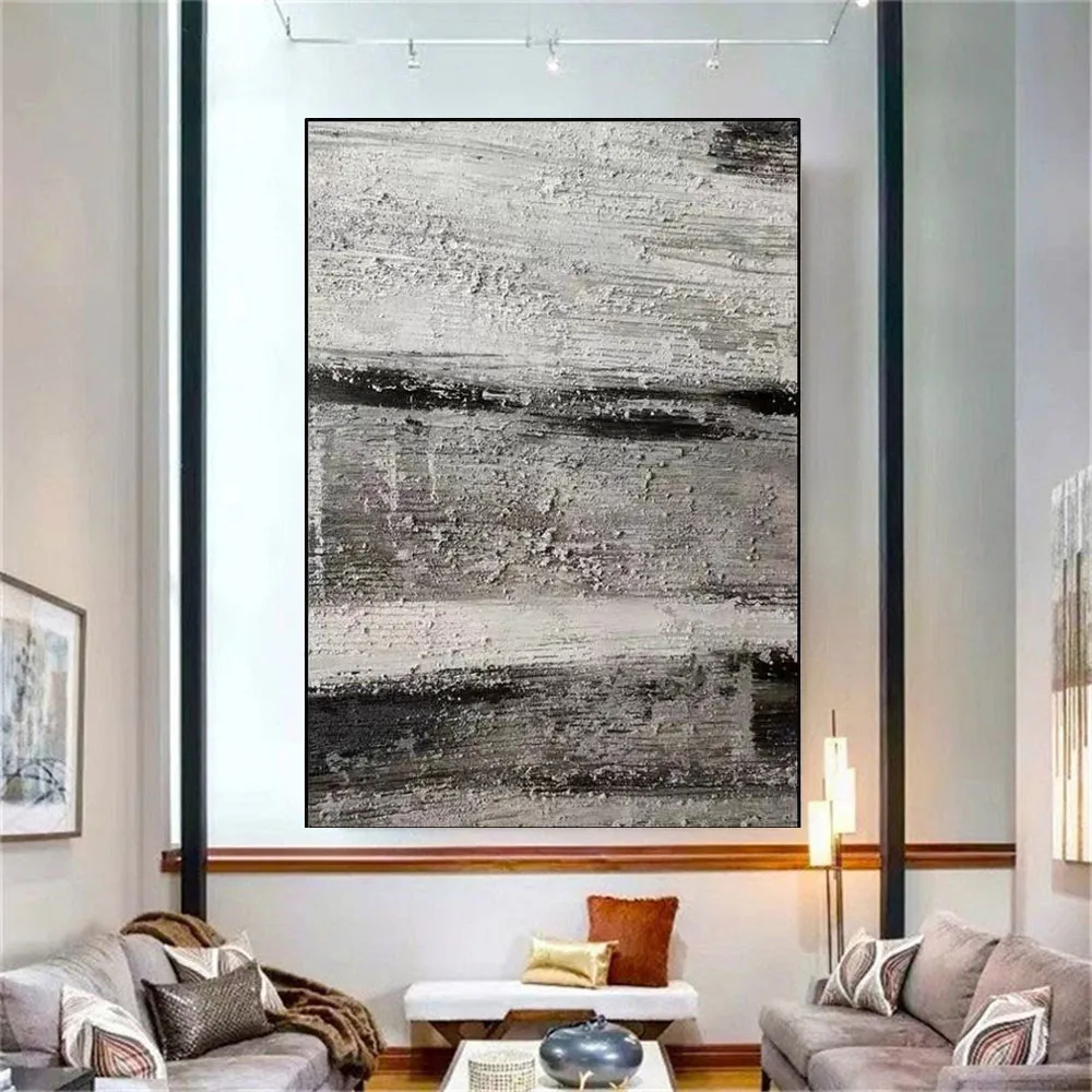 تصميم جديد نمط الجدار الشمال الحد الأدنى الفن الزيتي لوحة نقية اليدوية تجريدية قماش صورة الموضة ملصق ديكور المنزل