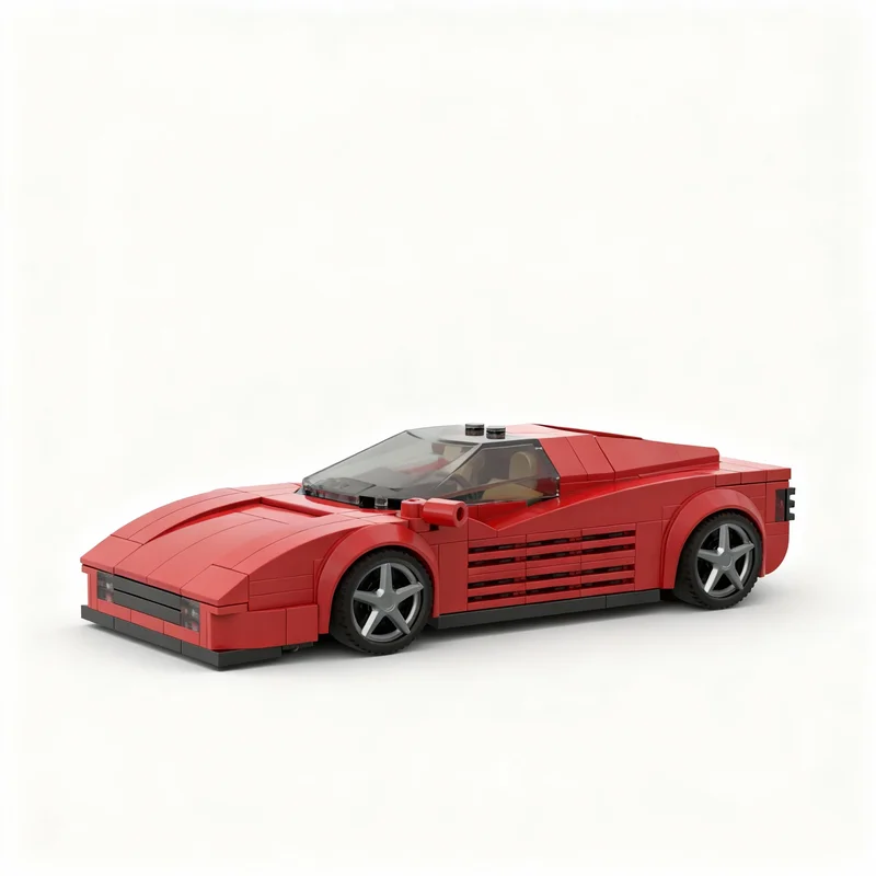 318pcs MOC City Champions Testarossa Inspired Model Building Blocks Christmas Gift Architecture Idea Display Collection DIY