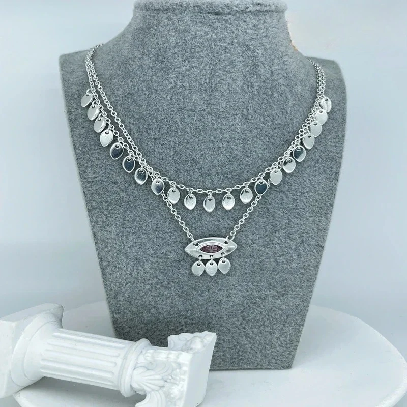 

Gorgeous and high-end amethyst Devil's Eye necklace women's accessories, give a friend a birthday gift