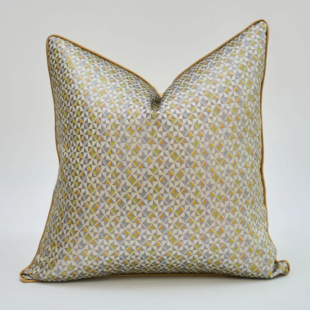 Luxury Sofa Cushion Cover Gold and Grey Pillow Covers for Home Decoration 45x45cm