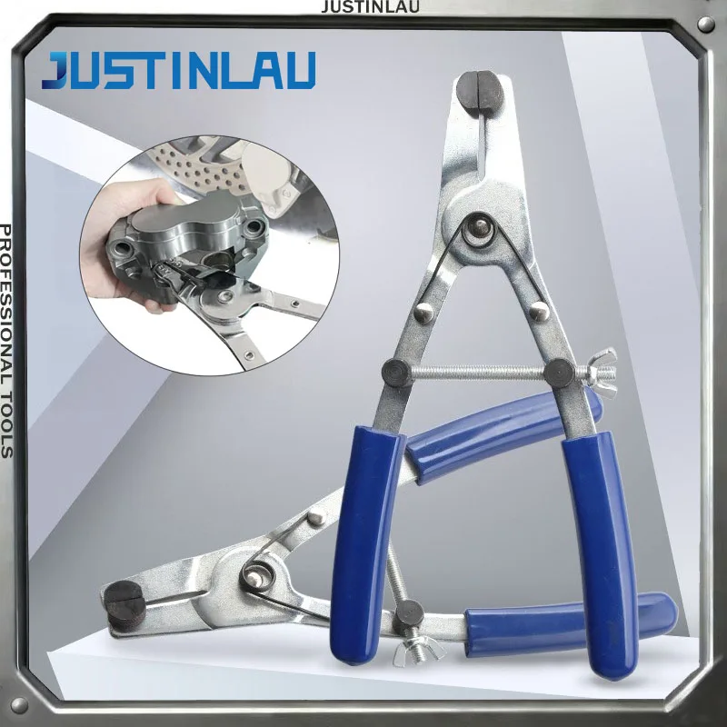 JUSTINLAU Brake Piston Compression Pliers Adjustable Caliper Piston Retracting Tool for Motorcycle and Automotive Brake Repair