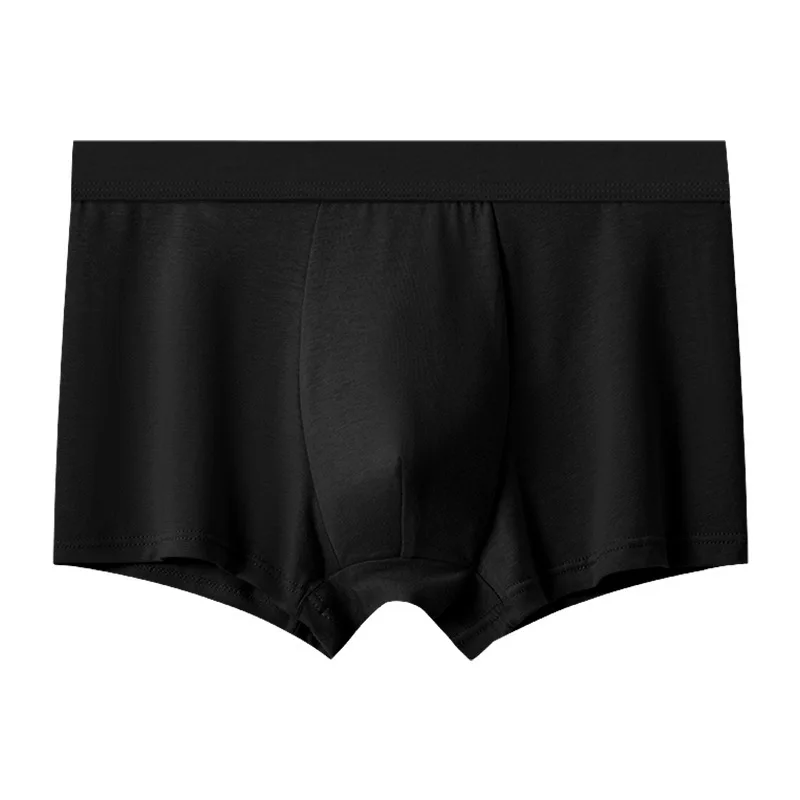 3PCS Men's Underwear Loose Large Size Mid-waist Solid Color Boxers Breathable Skin-friendly and Comfortable Boxers Men view 4