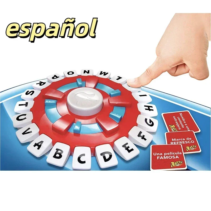 Russian Spanish Crazy Word Game Fast Rhythm Family Chessboard Game Quick Thinking Typing by Letters, Puzzle Children's Game