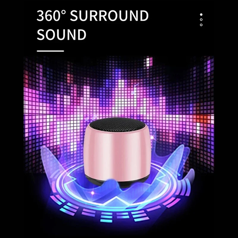 M1 Mini Bluetooth Portable High Quality Sound System Intelligent Steel Cannon High Fidelity 3d Wireless Bass Cannon Sound