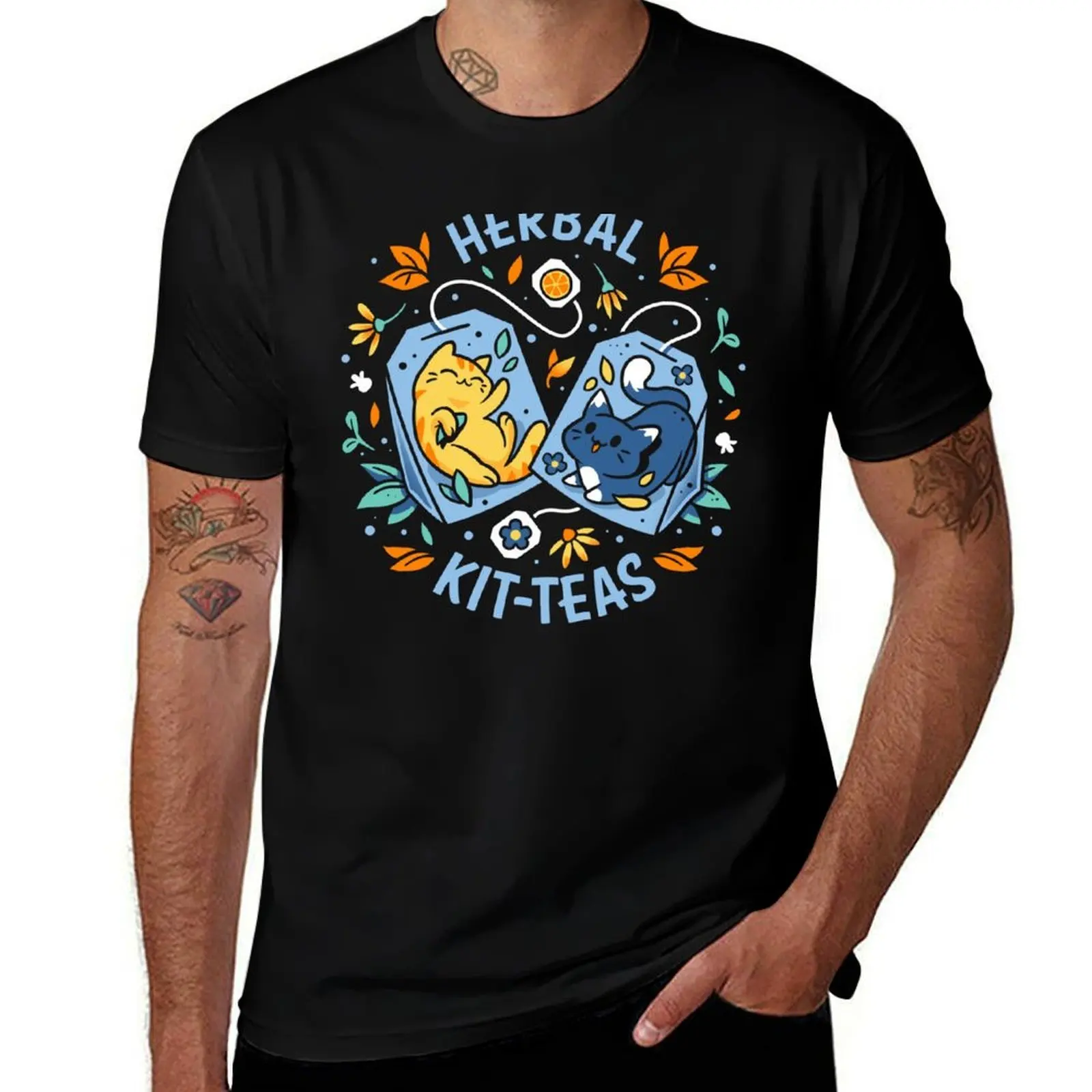 Herbal Happy Cats Tea - Kitteas T-Shirt Quick Dry Light Sports T-Shirt