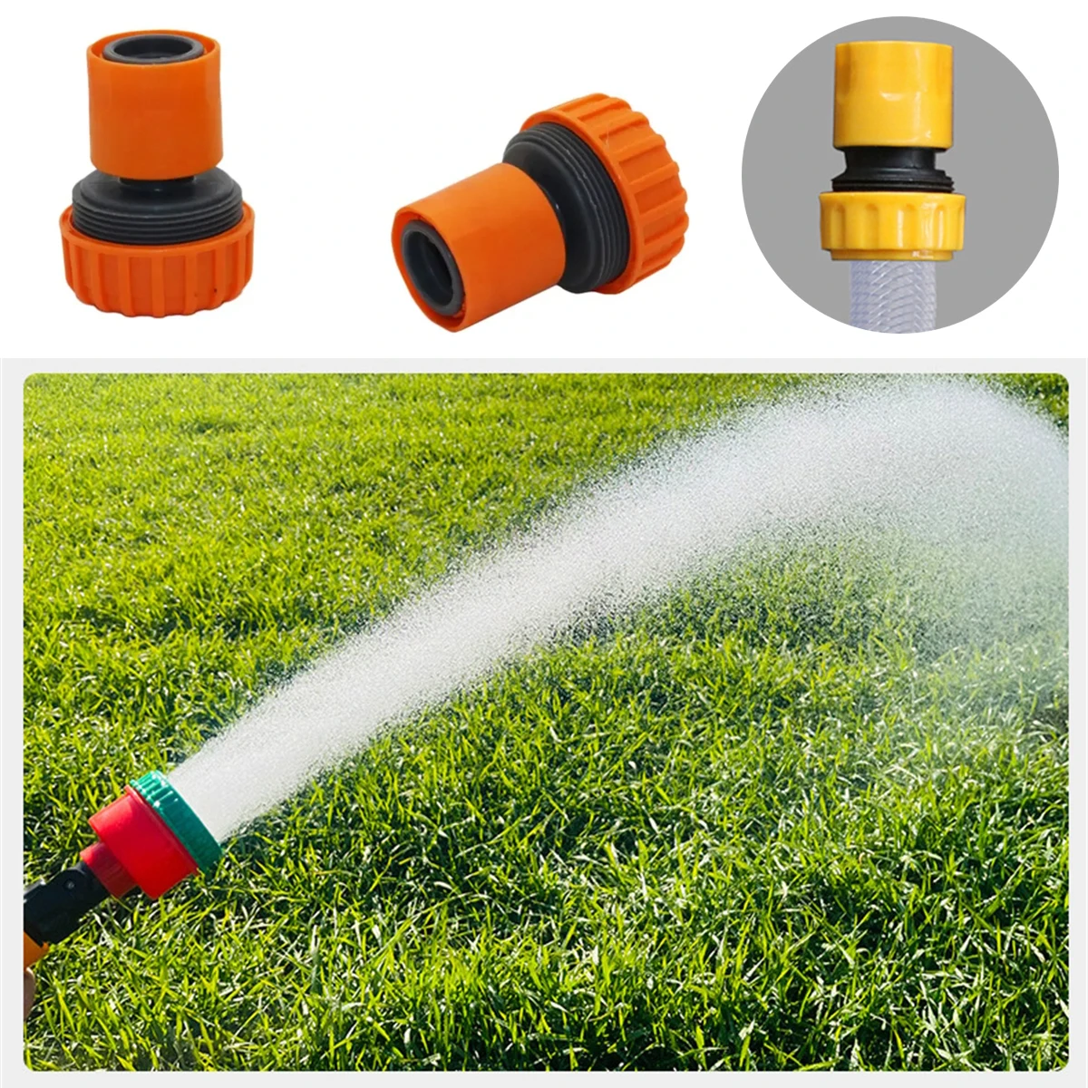 

1" Pipe Water Quick Connector 25mm Garden Irrigation Car Wash Water Gun Fast Joint Home Laundry Faucet Orange Joint 1/5/10Pcs