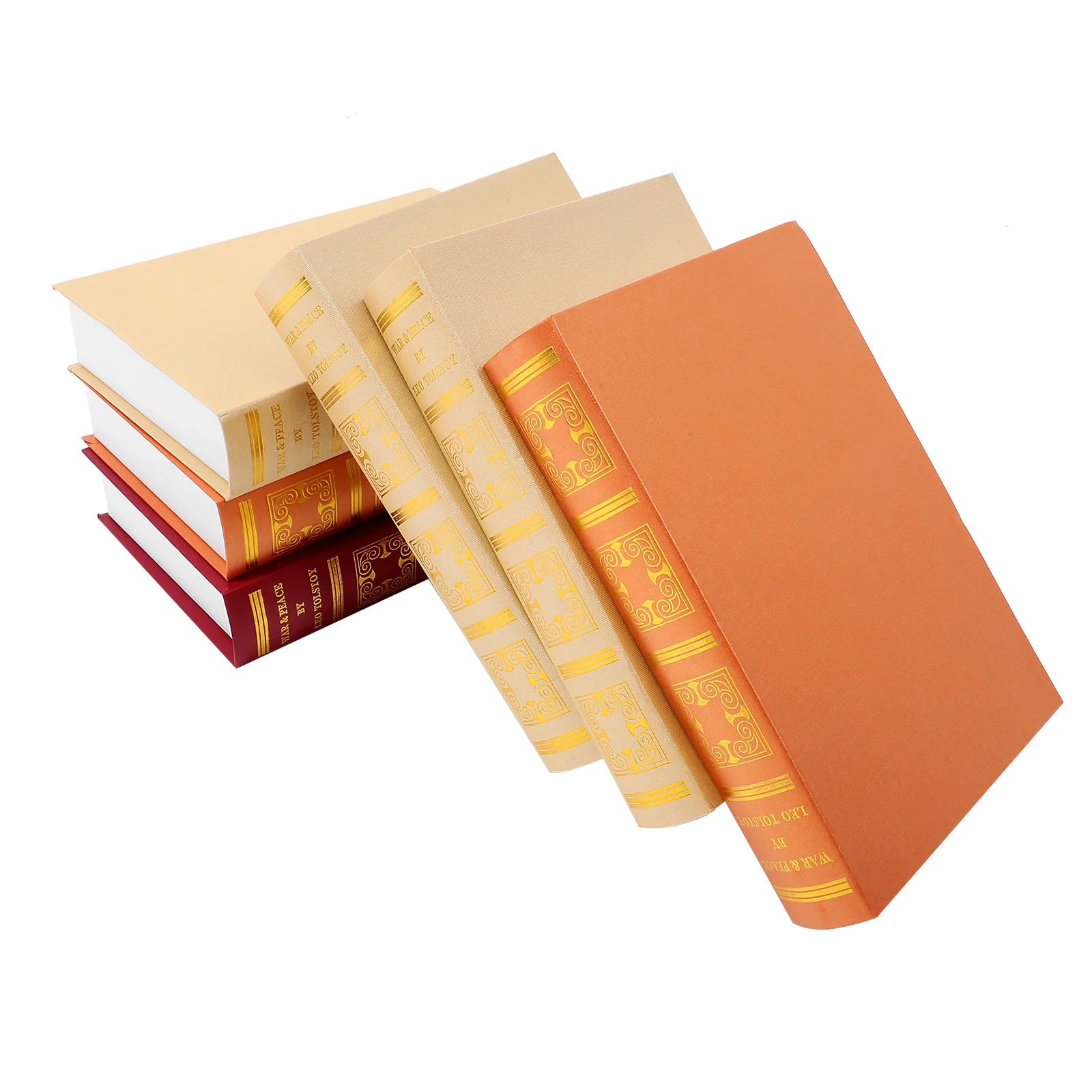 6 Pcs European Retro Fake Book Decorative Ornaments Simulation Home Bookshelf Household Coated Paper