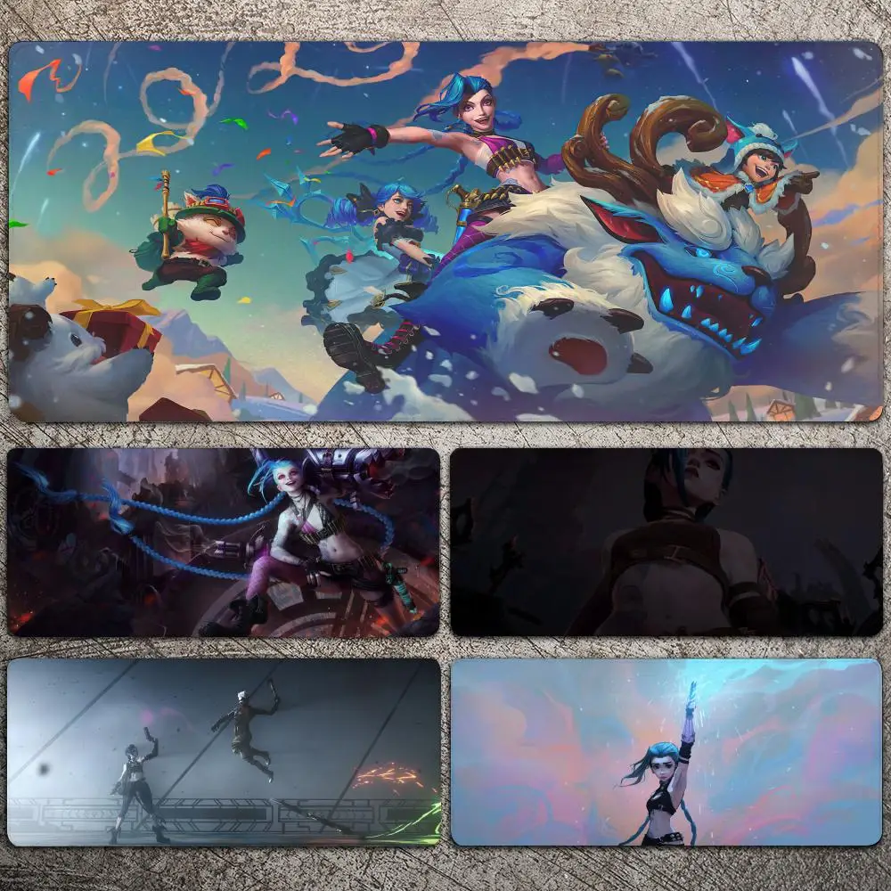 

High Quality League Of Legends Jinx Gaming Mousepad Large Gaming Mouse Pad LockEdge Thickened Computer Keyboard Table Desk Mat