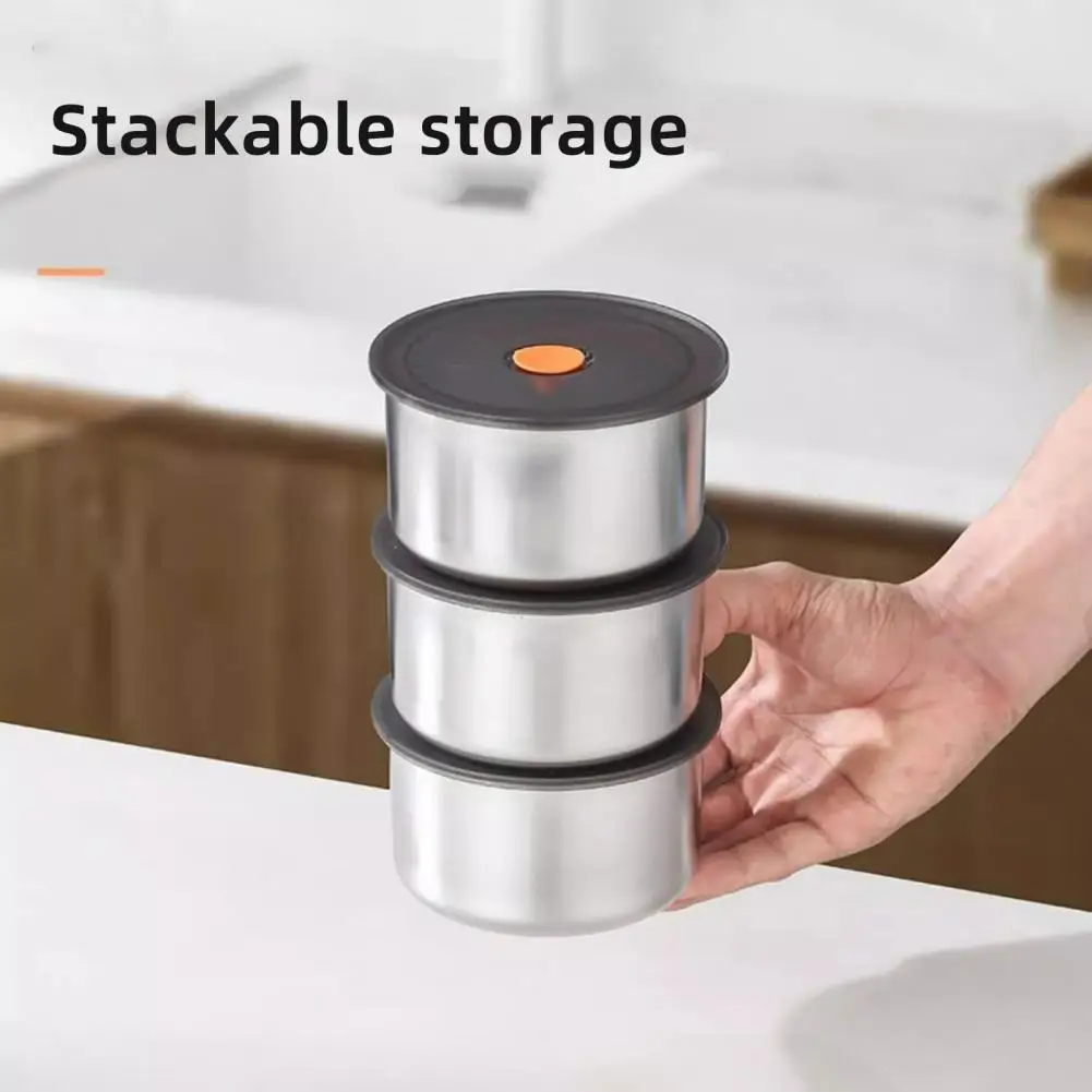 Meal Prep Container Bpa-free Soup Containers Stainless Steel Food Storage Containers with Airtight Silicone Seal Lids Stackable
