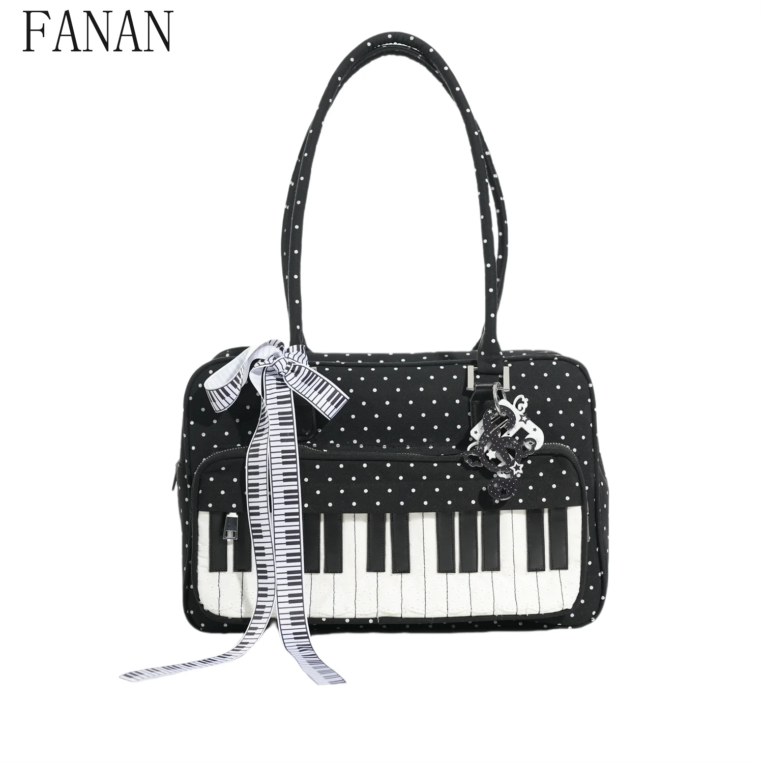 

Оригинальный дизайн, нишевые женские сумки, ручные сумки для боулинга в горошек, сумка на одно плечо, подмышки, модная повседневная сумка для девочек