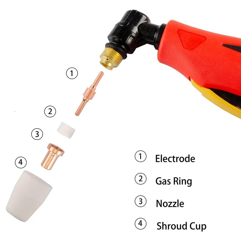 HLZS-120PCS Extended PT-31 Plasma Cutter Consumables,PT31 Plasma Torch Cutting Consumables