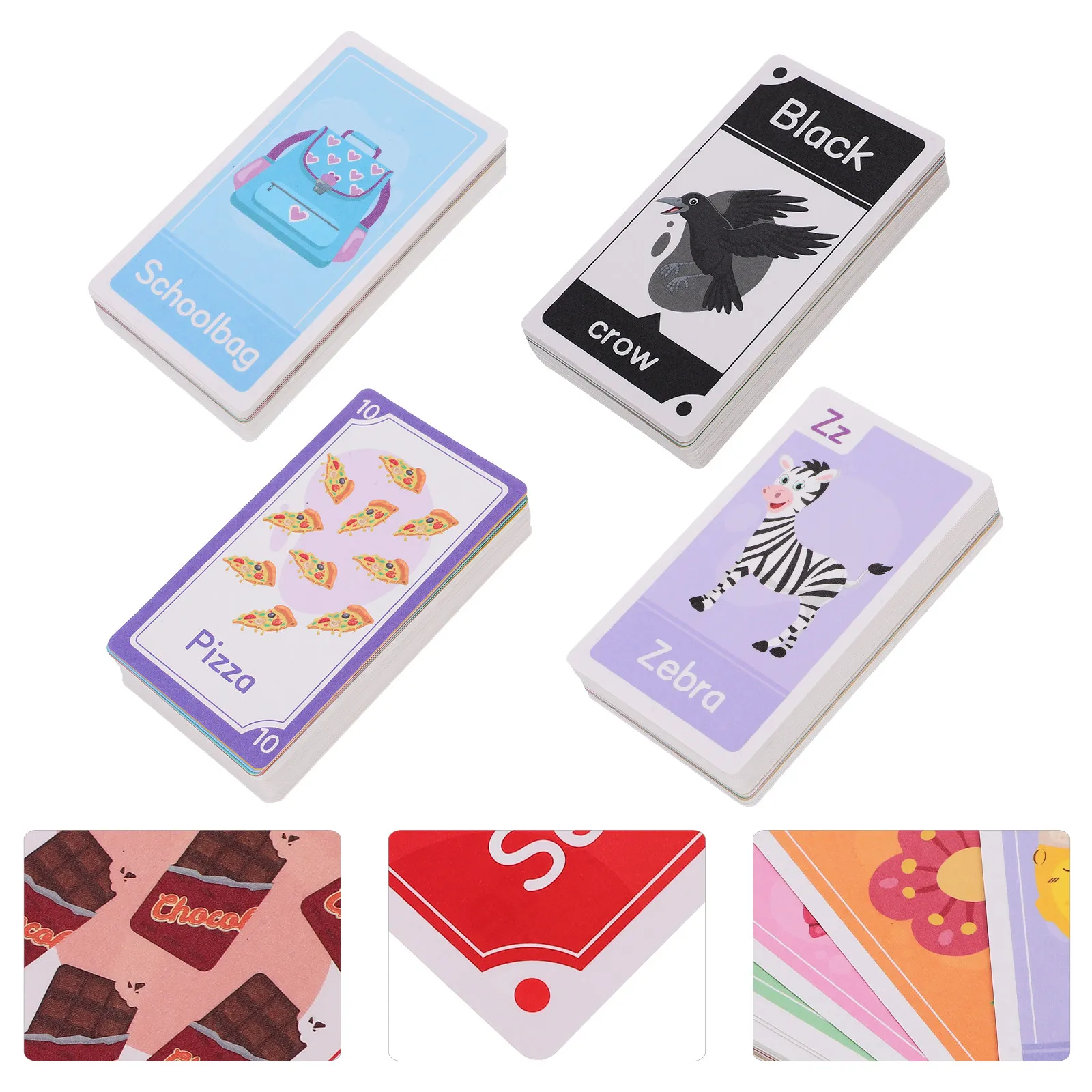 58 Pcs Number Flash Cards Toddler Toys Early Learning Letter Sounds Cognitive Baby Training
