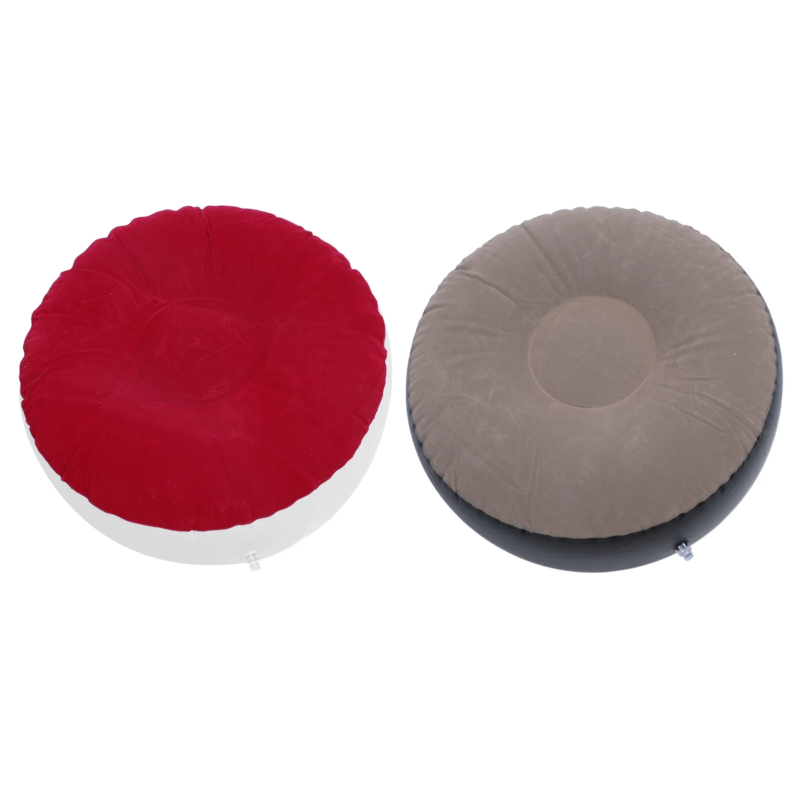 1Pc Inflatable Flocking Stool Multipurpose Lightweight Ergonomic Design Round Portable Inflatable Stool for Travel Camping image 3
