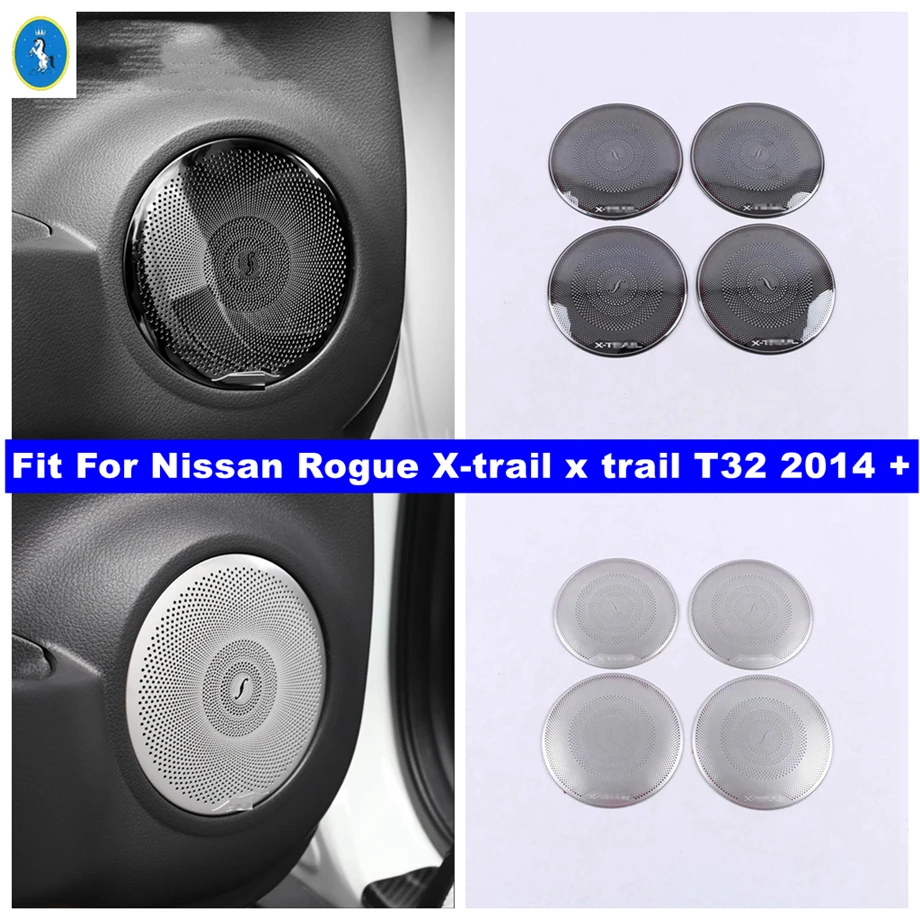 

Inner Door Stereo Speaker Loudspeaker Audio Sound Decoration Round Cover Trim For Nissan Rogue X-trail x trail T32 2014 - 2021