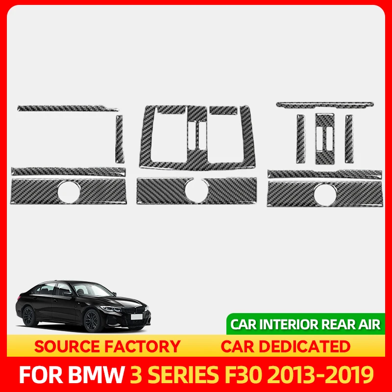 

Glasses Holder Hot Carbon Fiber Car Interior Rear Air Conditioner Outlet Trimming Cover Sticker For BMW 3 Series F30 3GT F34