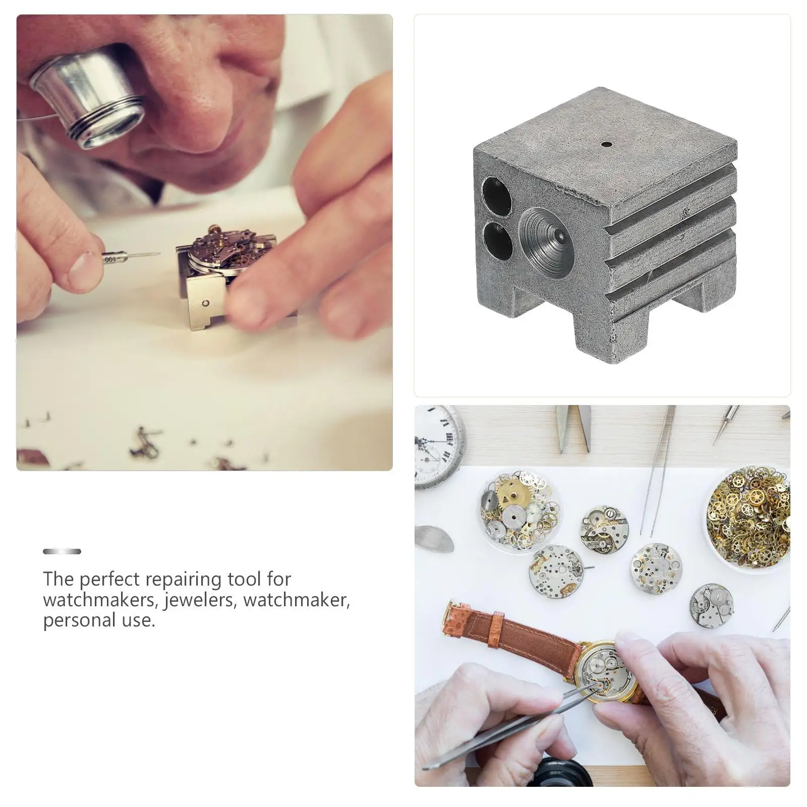 Steel Fixing Base Watch Repair Tools Square Block Dapping Jewelry Maker Kit Heavy Duty Premium Material