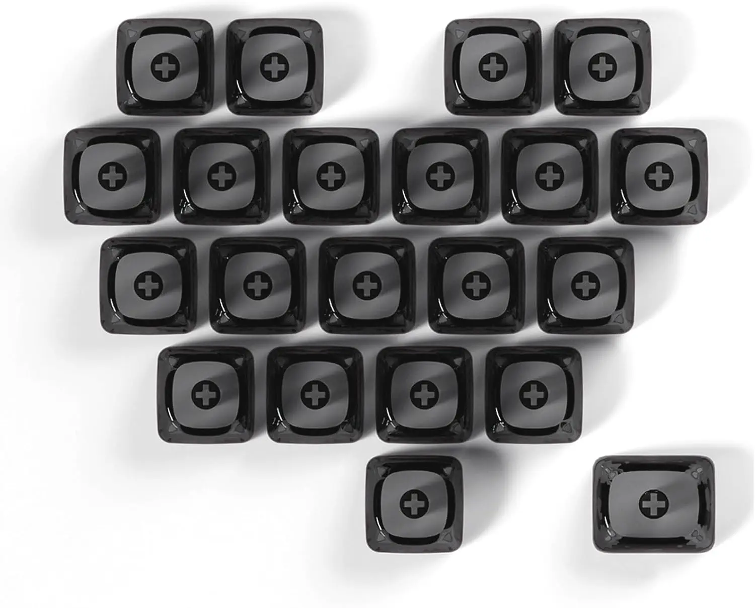 

Backlit Black Keycap 21 Keys PC Material Custom DIY Sweet Heart Keyboard Caps Moa Profile for MX Switches Mechanical Keyboards