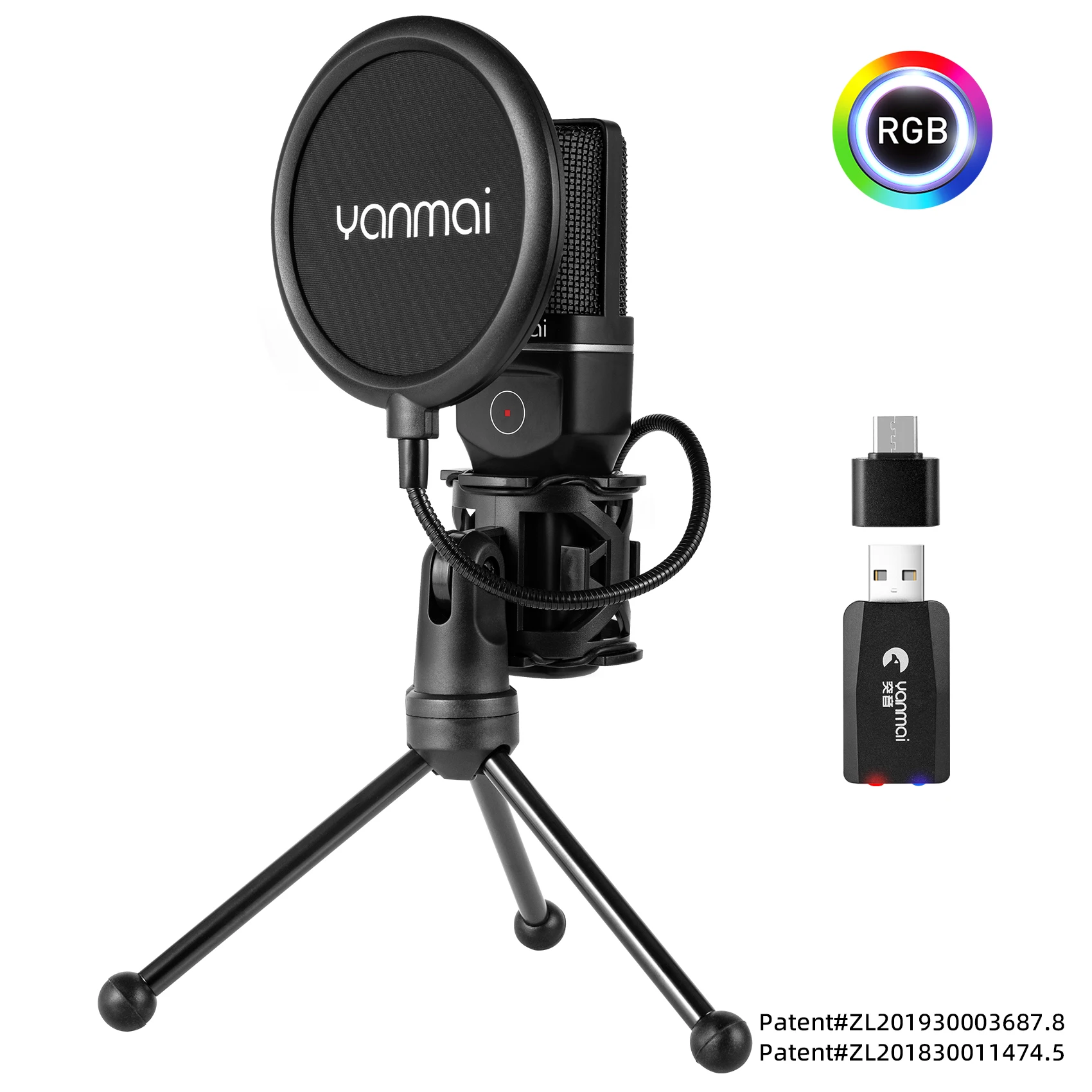 Karaoke Professional Condenser Wireless Microphone Mic For Android Mobile Cell Phone PC Gaming Laptop Computer Audio Set Gamer