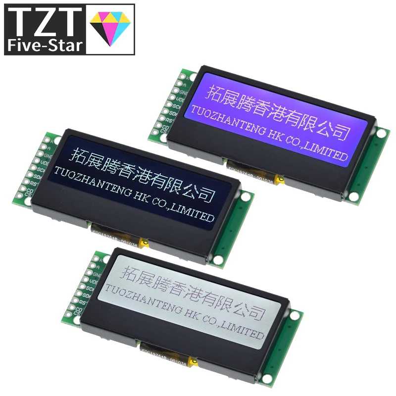 LCD19264 192*64 192X64 Grafische Matrix Lcd Module Scherm 3.3-5V Lcm Ingebouwde UC1609C controller Met Led Backlight
