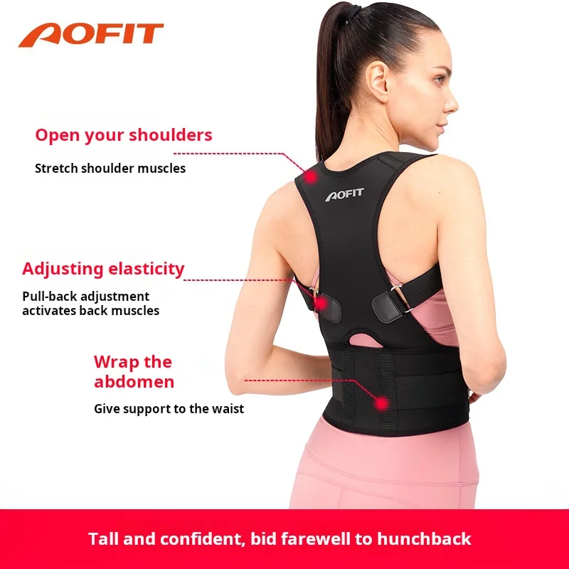 AOFIT-ajustável Voltar Postura Corrector, Espartilho, Brace Band, Straightener, Ombro, Cinto de Suporte, Correção Postura