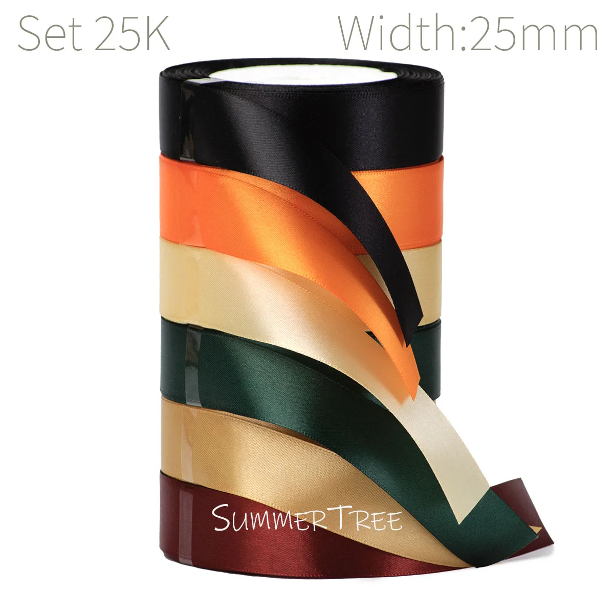 6 Rollen 150 Yards Sortierte Einfarbige Satin-Seidenbänder für DIY-Basteleien, Geburtstage, Hochzeiten, Blumensträuße, Geschenkverpackungen – Detail 9