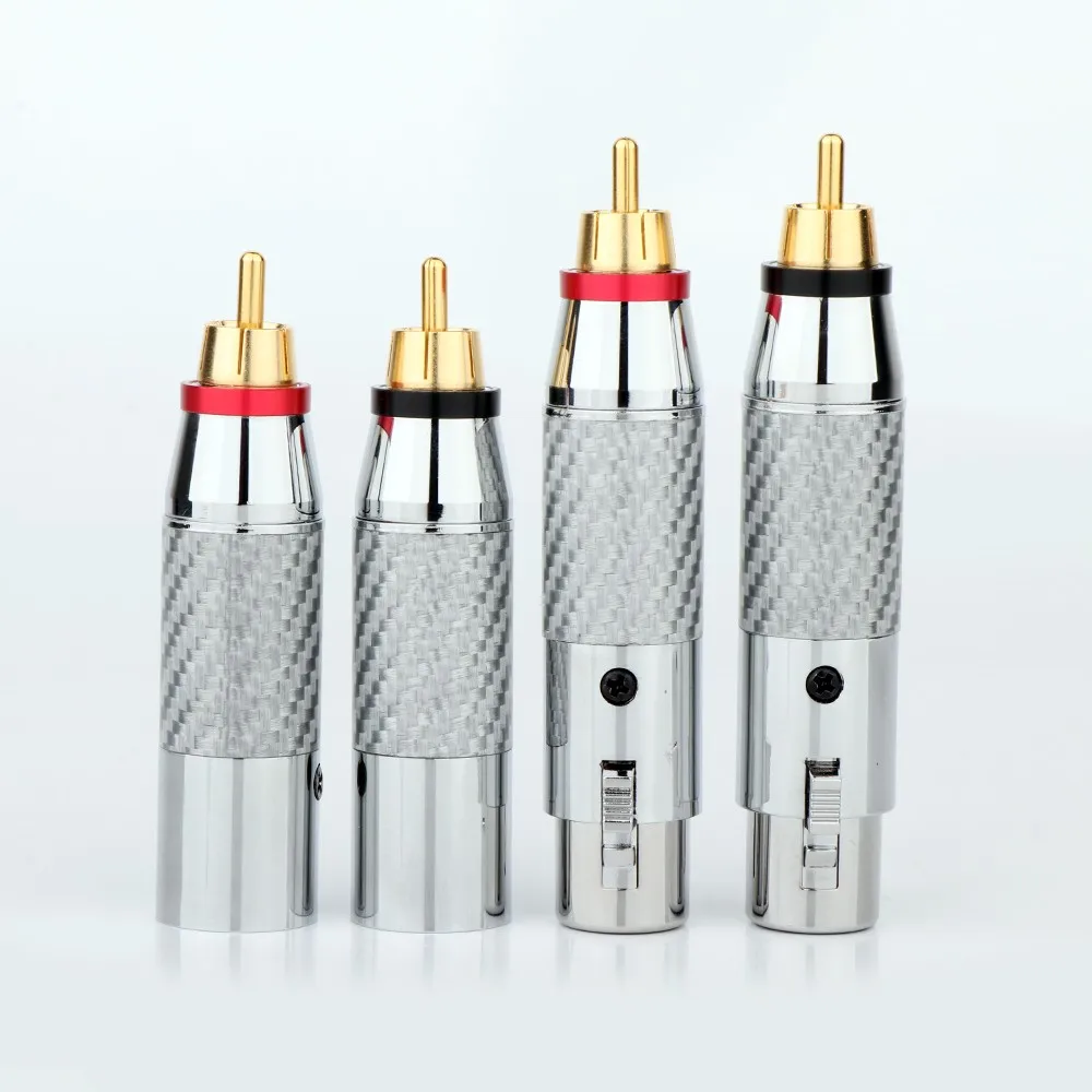 Preffair Rhodium plated XLR to RCA adapter RCA male to  XLR male female adapter XLR to RCA connector