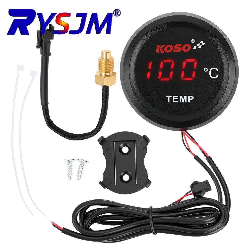 Universal Koso 0°C-120°C Motorcycle Motorbike Thermometer Instruments Water temperature Gauge Digital Display Meter