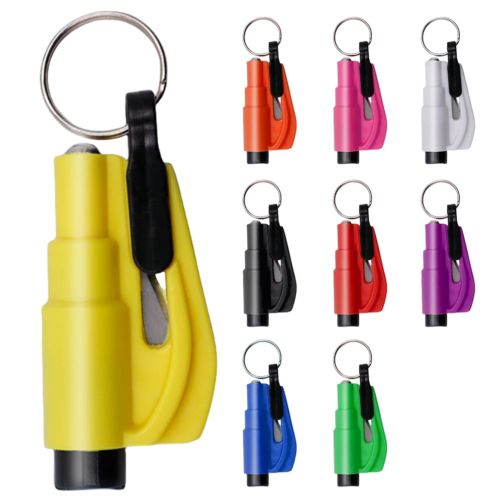 1/5pcs Car Safety Hammer Seat Belt Cutter Keyring Auto Window Broken Emergency Glass Breaker Car Life-saving Escape Tool