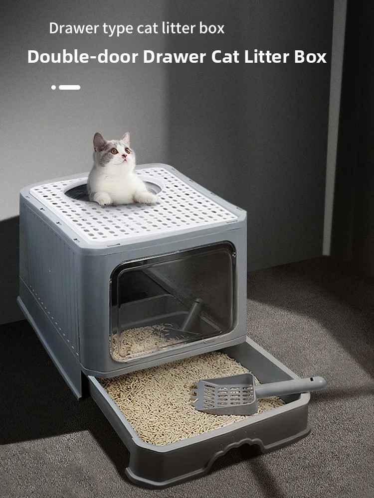 bac-a-litiere-extra-large-toilettes-a-boitier-complet-pour-chatons-bac-a-sable-d'entree-superieure-fournitures-de-poele-a-merde-conception-carree