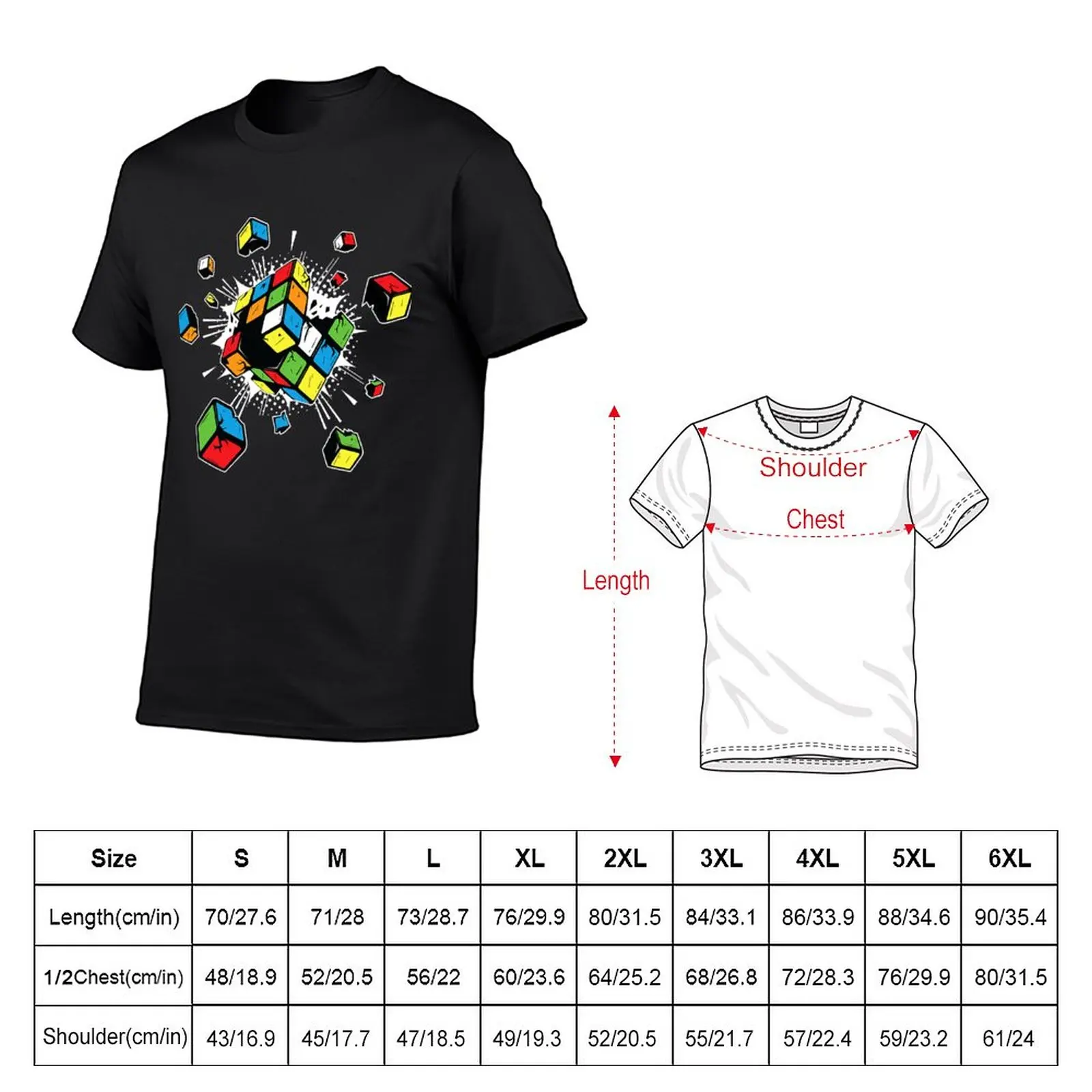 New Exploding Cube Speed Cubing Puzzle Master T-Shirt blank t shirts graphic t shirts kawaii clothes mens graphic t-shirts