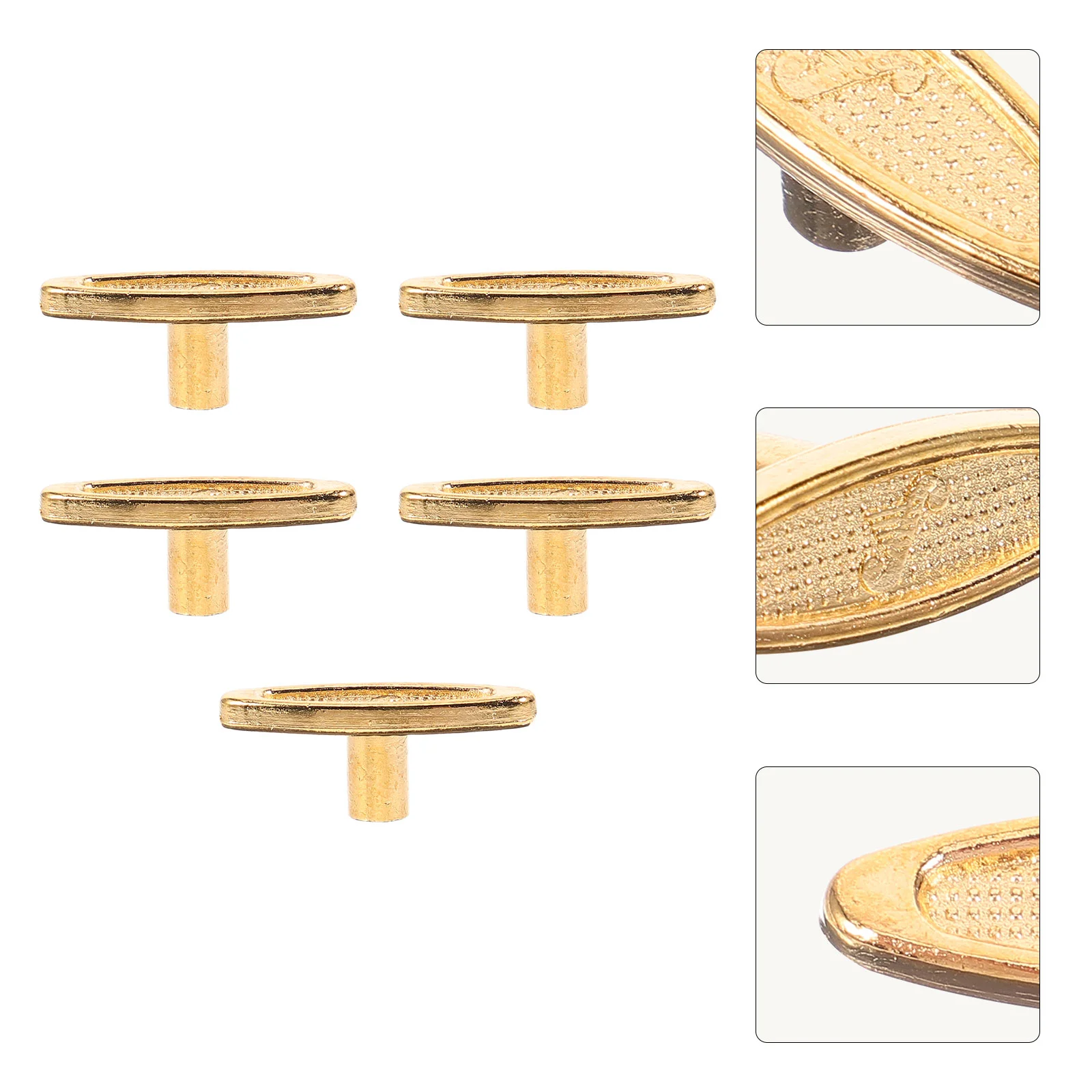 5 Pcs Music Box Knob Winding Keys Winder Bar For Windup Jewelry Musical Mechanism Golden