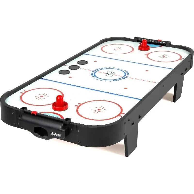 

Table Top Air Hockey Game for Kids - AC Outlet Powered Motor Hockey Sur Glace Hockey Table