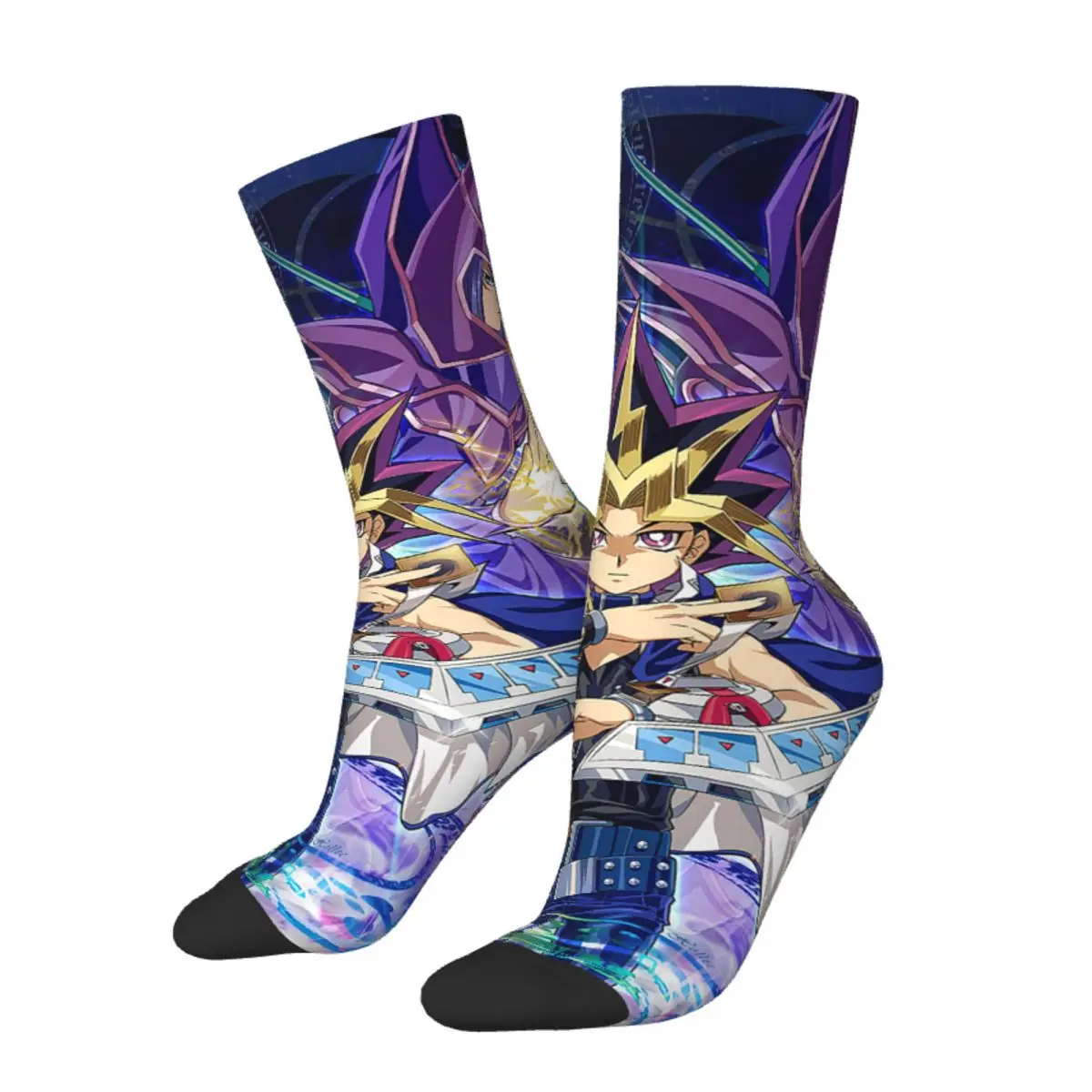 Autumn Winter Colorful Unisex Yami Yugi Dark Magician Socks Yu-Gi-Oh Anime Breathable Sports Socks