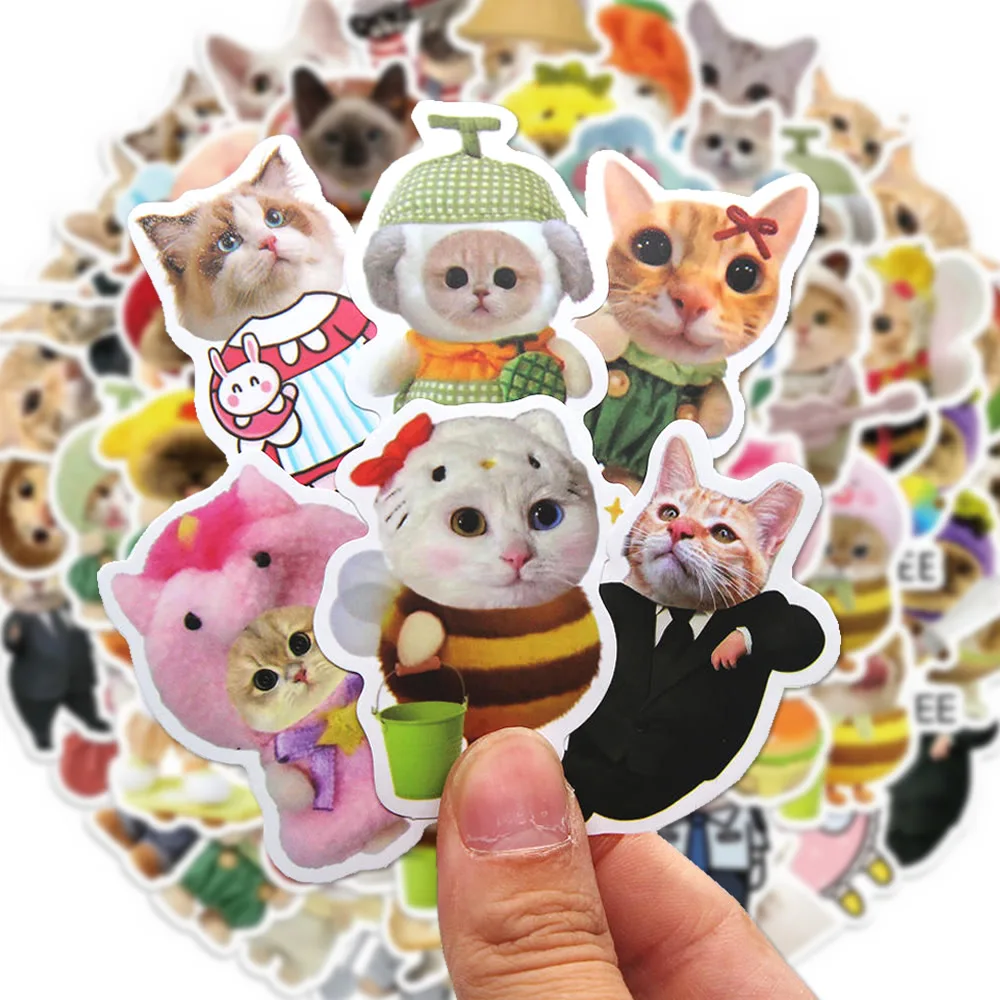 

62/620 шт., забавные наклейки для косплея с милым котом MEME и животными, кавайные наклейки, скрапбукинг, ноутбук, чемодан, ноутбук, скейтборд, наклейка, игрушка