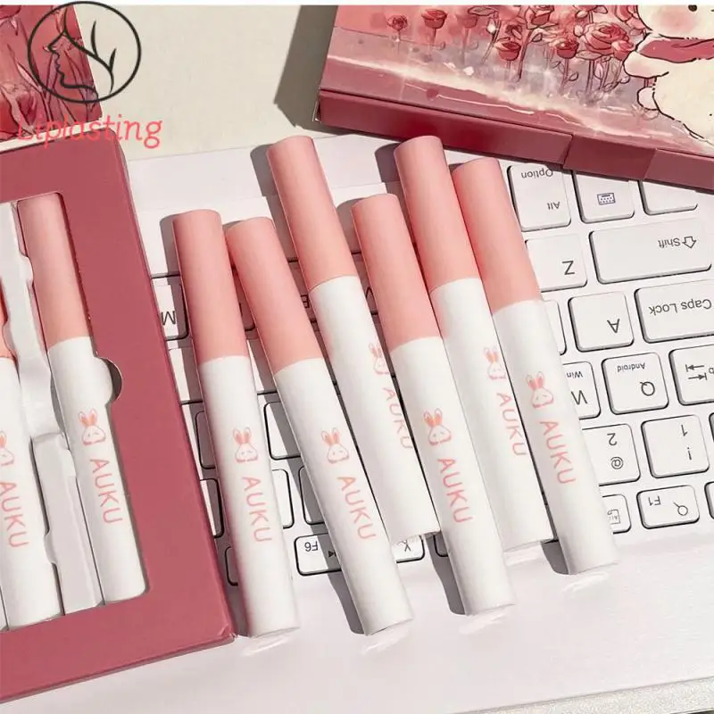 Non-drying Lip Glaze Dense Texture Silky Indulgence Built-in Skin Smoothing Filter Rich Color Silky Texture Lipstick 6-pack