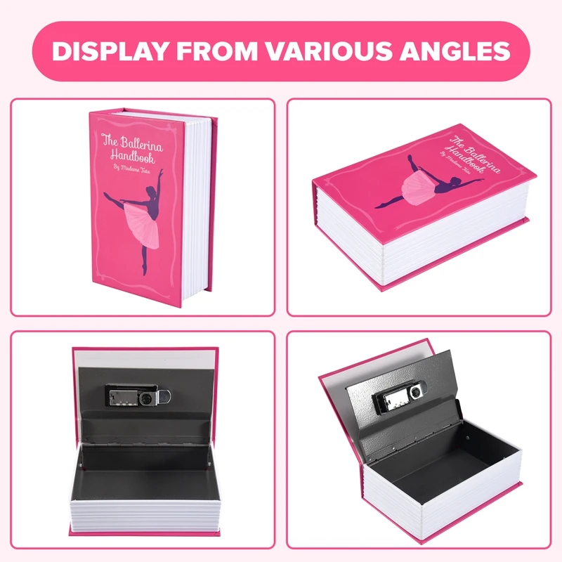 A32R-Dictionary Book Safe Storage Box, Safe With Digital Combination Lock, Anti-Theft Safe Secret Box