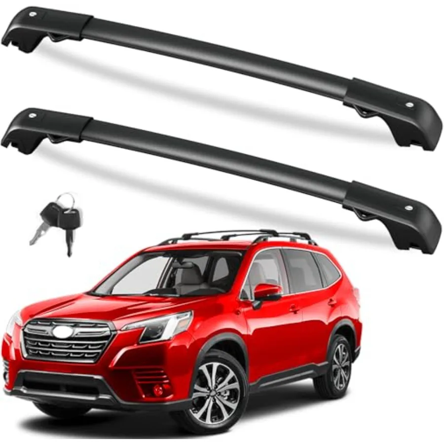 

300lb Roof Rack Cross Bars Compatible with Subaru Forester 2014-2026 Not for Wilderness Heavy Duty Lockable Aluminum Roof Rails