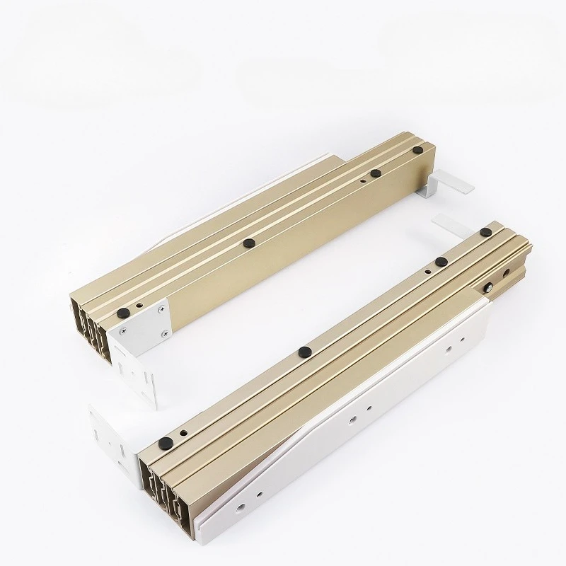 Simpler, flat push type,Concealed folding drawer slides , Aluminum telescopic table guide rail, Flat push folding desk hinge