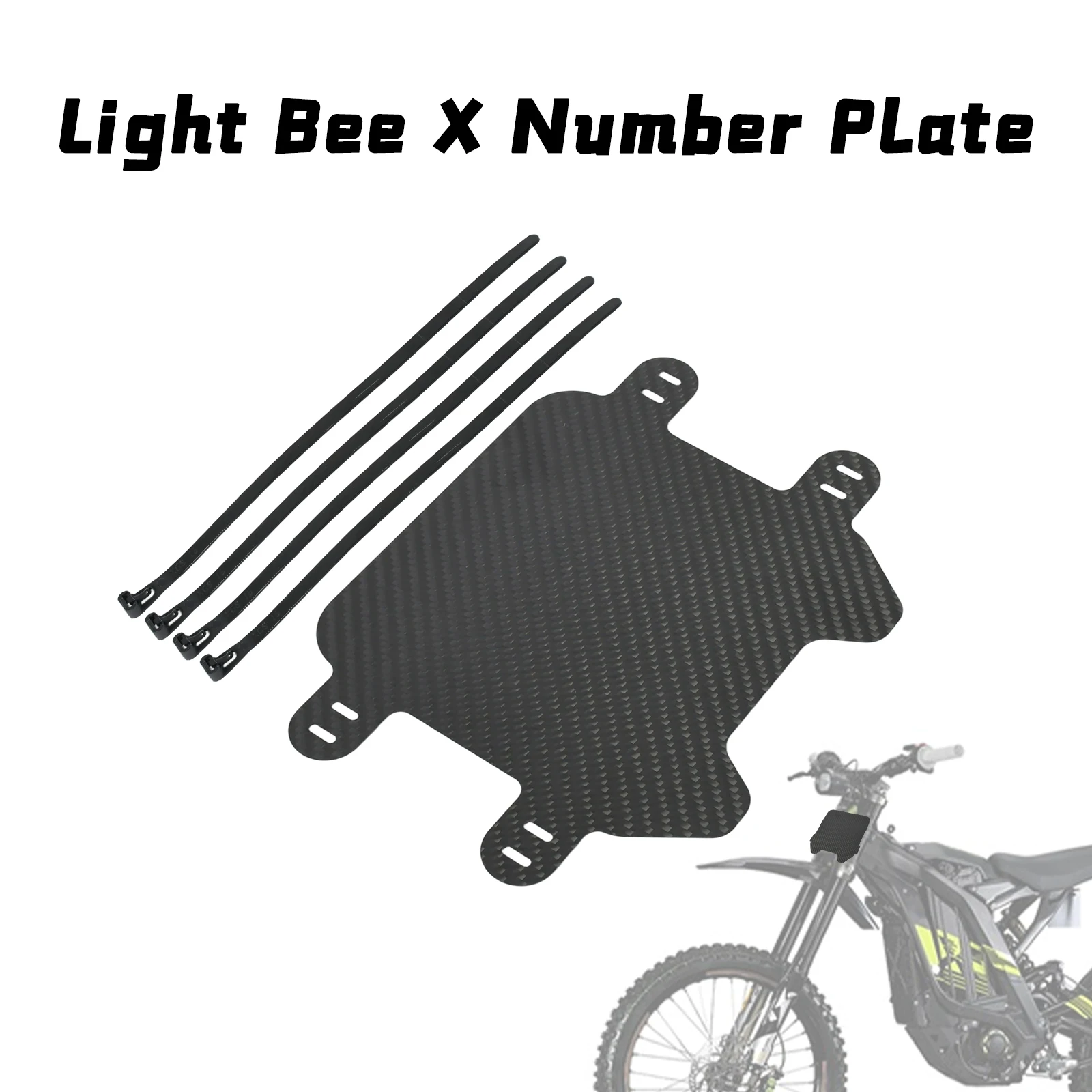 

For Surron Light Bee X S Number Plate Front License Registration Plate for SURRON TALARIA Off-Road Electric Cross-country Bikes