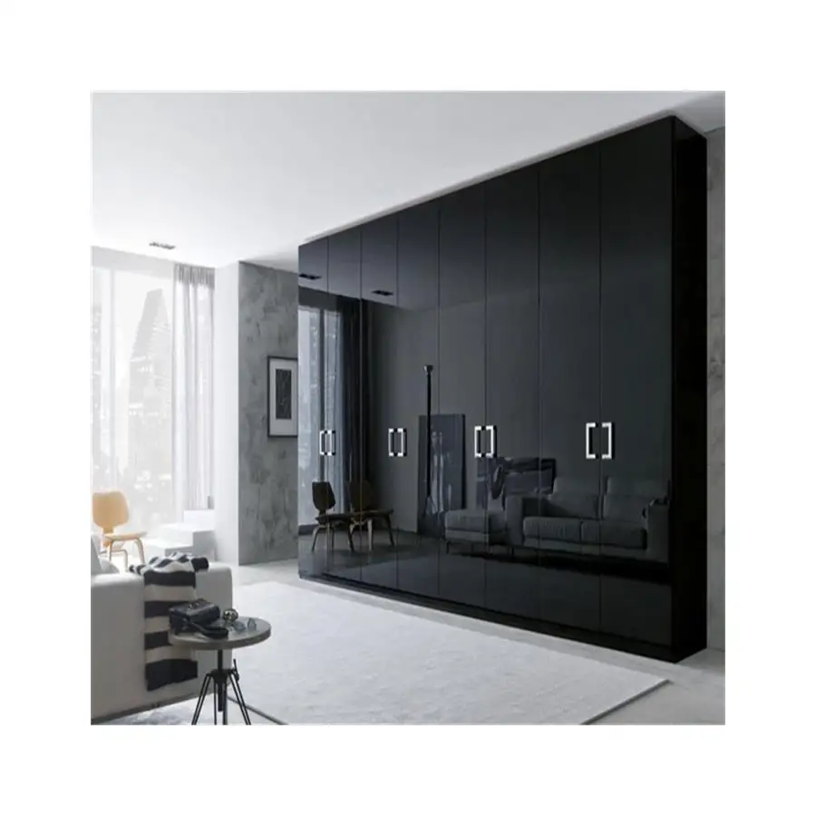 Acrylic Walk in Closet Design Furniture Accessories Aluminum Profiles Column Wardrobes