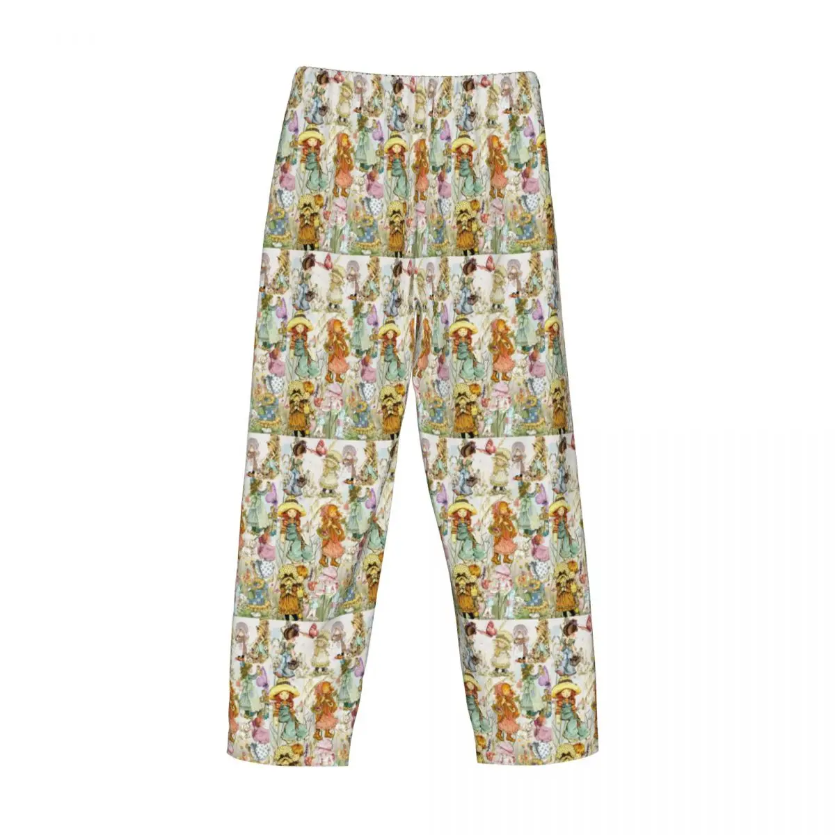 Custom Sarah Kay Cartoon Pajama Pants Sleepwear Men Elastic Waistband Children's Painter Sleep Lounge Bottoms with Pockets view 4